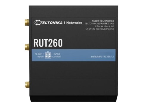 Teltonika RUT260 - router bezprzewodowy - WWAN - Wi-Fi - 3G, 4G - do montażu na szynie DIN | 2,4 GHz Teltonika RUT260 - router bezprzewodowy - WWAN - Wi-Fi - 3G, 4G - do montażu na szynie DIN | 2,4 GHz