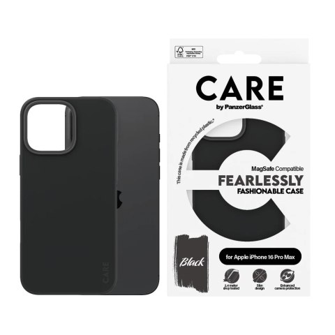 CARE by PanzerGlass Case Fashion Black MagSafe iPhone 16 Pro Max | CARE CARE by PanzerGlass Case Fashion Black MagSafe iPhone 16 Pro Max | CARE