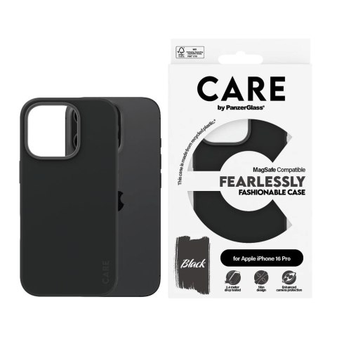 CARE by PanzerGlass Case Fashion Black MagSafe iPhone16 PRO | CARE CARE by PanzerGlass Case Fashion Black MagSafe iPhone16 PRO | CARE
