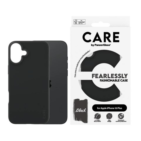 CARE by PanzerGlass Case Fashion Black iPhone 16 Plus | CARE CARE by PanzerGlass Case Fashion Black iPhone 16 Plus | CARE