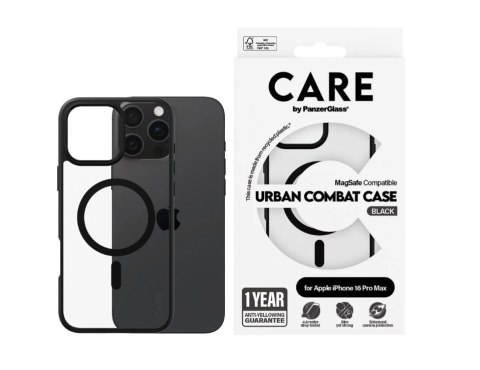 CARE by PanzerGlass Case Flagship Urban Combat Black MagSafe iPhone 16 Pro Max | CARE CARE by PanzerGlass Case Flagship Urban Combat Black MagSafe iPhone 16 Pro Max | CARE