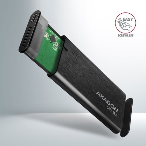 AXAGON External USB-C 3.2 Gen 2 metal box for M.2 SATA SSD disks AXAGON External USB-C 3.2 Gen 2 metal box for M.2 SATA SSD disks