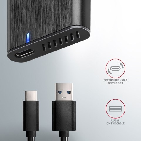 AXAGON External USB-C 3.2 Gen 2 metal box for M.2 SATA SSD disks AXAGON External USB-C 3.2 Gen 2 metal box for M.2 SATA SSD disks