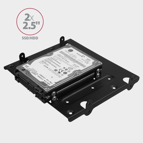 AXAGON Metal frame for mounting four 2.5" disks or two 2.5" disks and one 3.5" disk in a 5.25" position | RHD-435 AXAGON Metal frame for mounting four 2.5" disks or two 2.5" disks and one 3.5" disk in a 5.25" position | RHD-435