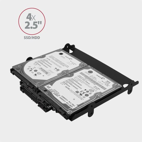 AXAGON Metal frame for mounting four 2.5" disks or two 2.5" disks and one 3.5" disk in a 5.25" position | RHD-435 AXAGON Metal frame for mounting four 2.5" disks or two 2.5" disks and one 3.5" disk in a 5.25" position | RHD-435