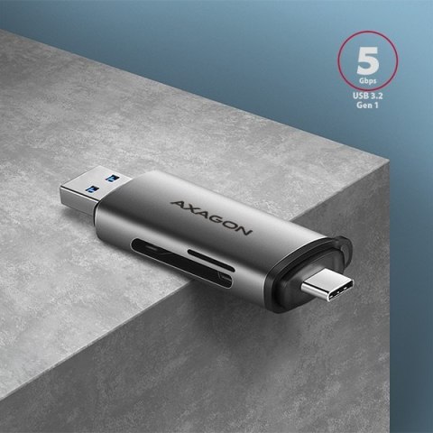 AXAGON Mobile USB 3.2 Gen 1card reader with USB-C and USB-A connectors | CRE-SAC AXAGON Mobile USB 3.2 Gen 1card reader with USB-C and USB-A connectors | CRE-SAC