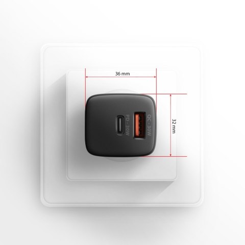 AXAGON Sil wallcharger 2x port (USB-A + USB-C), 30W | ACU-PQ30 AXAGON Sil wallcharger 2x port (USB-A + USB-C), 30W | ACU-PQ30
