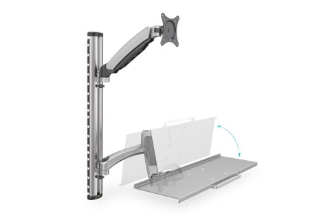 Digitus | Uchwyt ścienny | Stacja robocza | Regulowana wysokość, pochylenie, obrót | 27 " | Maksymalna waga (udźwig) 6 kg | Sreb Digitus | Uchwyt ścienny | Stacja robocza | Regulowana wysokość, pochylenie, obrót | 27 " | Maksymalna waga (udźwig) 6 kg | Sreb