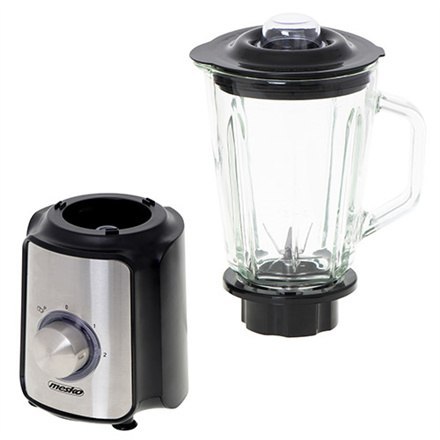 Mesko | Blender | MS 4080 | Tabletop | 600 W | Materiał słoika Szkło | Pojemność słoika 1,5 L | Kruszenie lodu | Czarny/Srebrny Mesko | Blender | MS 4080 | Tabletop | 600 W | Materiał słoika Szkło | Pojemność słoika 1,5 L | Kruszenie lodu | Czarny/Srebrny