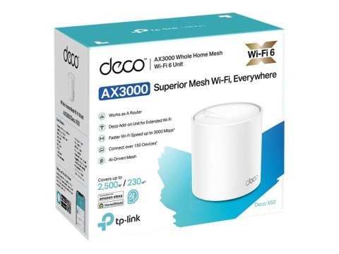 TP-Link Deco X50 - System Wi-Fi - Wi-Fi 6 - desktop | 3-portowy switch | AX3000 | 2,4 GHz / 5 GHz | Router TP-Link Deco X50 - System Wi-Fi - Wi-Fi 6 - desktop | 3-portowy switch | AX3000 | 2,4 GHz / 5 GHz | Router