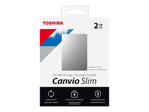 Toshiba Canvio | Przenośny | Dysk twardy | 2 TB | USB 3.2 Gen 1 | Srebrny Toshiba Canvio | Przenośny | Dysk twardy | 2 TB | USB 3.2 Gen 1 | Srebrny