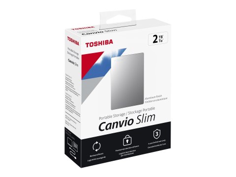 Toshiba Canvio | Przenośny | Dysk twardy | 2 TB | USB 3.2 Gen 1 | Srebrny Toshiba Canvio | Przenośny | Dysk twardy | 2 TB | USB 3.2 Gen 1 | Srebrny