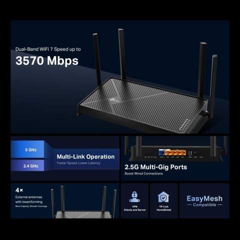 TP-LINK Archer BE3600 Dual-Band Wi-Fi 7 Router TP-LINK Archer BE3600 Dual-Band Wi-Fi 7 Router