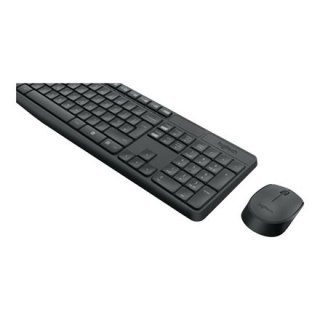 Logitech | MK235 | Zestaw klawiatura i mysz | Bezprzewodowy | Mysz w zestawie | Baterie w zestawie | USA | Czarny | 475 g