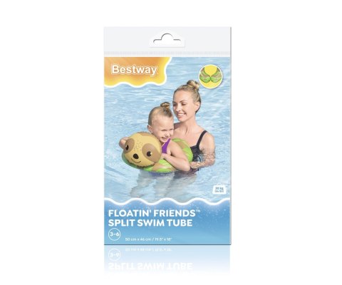 Bestway Bestway 36405 Kółko do pływania Leniwiec 50cm x 46cm Bestway Bestway 36405 Kółko do pływania Leniwiec 50cm x 46cm