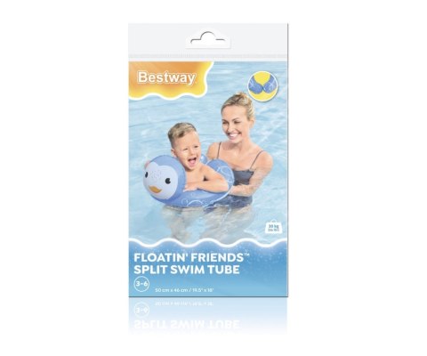 Bestway Bestway 36405 Kółko do pływania Pingwin 50cm x 46cm Bestway Bestway 36405 Kółko do pływania Pingwin 50cm x 46cm