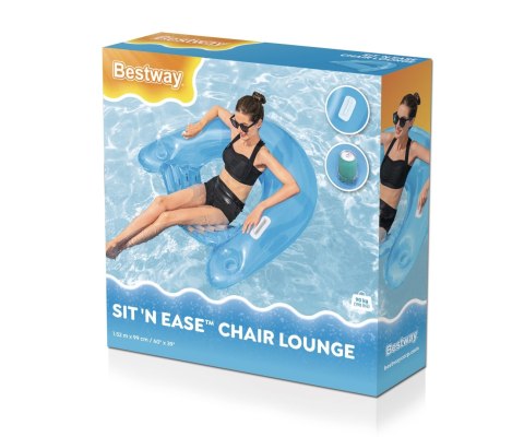 Bestway Bestway 43118 Fotel do pływania Sit'n Ease z uchwytami Niebieskie 1.52m x 0.99m
