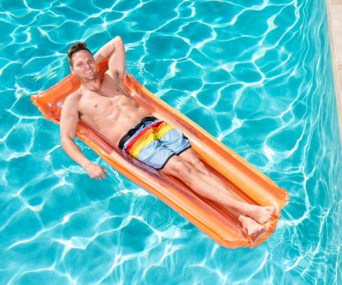 Bestway Bestway 44013 Dmuchany materac plażowy Przezroczysty Pomarańczowy 1.83m x 76cm Bestway Bestway 44013 Dmuchany materac plażowy Przezroczysty Pomarańczowy 1.83m x 76cm
