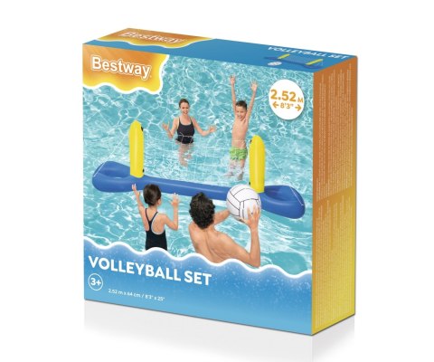 Bestway Bestway 52133 Zestaw pływający do gry w siatkówkę z piłką 2.52m x 64cm Bestway Bestway 52133 Zestaw pływający do gry w siatkówkę z piłką 2.52m x 64cm