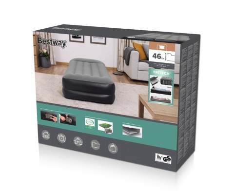 Bestway Bestway 67401 Materac dmuchany turystyczny z wbudowaną pompą powietrza Tritech Twin 1.91m x 0.97m x Bestway Bestway 67401 Materac dmuchany turystyczny z wbudowaną pompą powietrza Tritech Twin 1.91m x 0.97m x