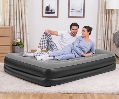 Bestway Bestway 67403 Materac dmuchany turystyczny z wbudowaną pompą powietrza Tritech Queen 2.03m x 1.52m