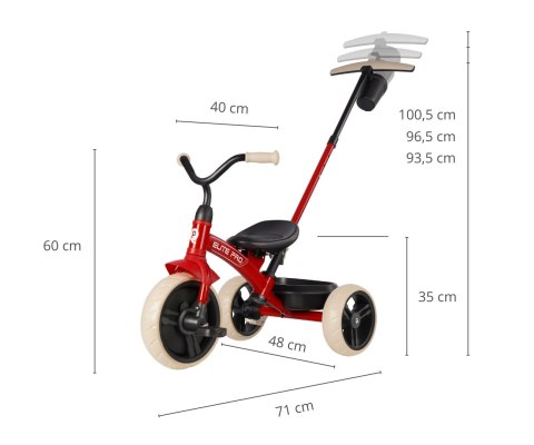 Qplay Qplay Rowerek Trójkołowy Elite Pro Red