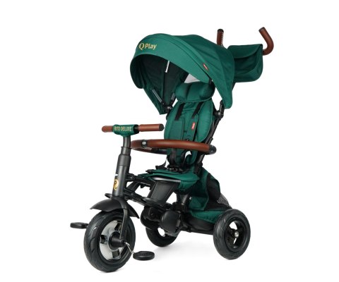 Qplay Qplay Rowerek Trójkołowy Rito Deluxe Rubber Green