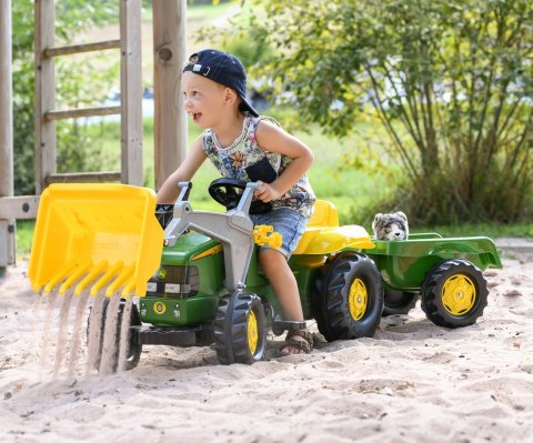 Rolly Toys Rolly Toys 023110 Traktor Rolly Kid John Deere z łyżką i przyczepą Rolly Toys Rolly Toys 023110 Traktor Rolly Kid John Deere z łyżką i przyczepą