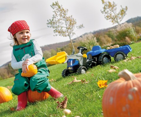 Rolly Toys Rolly Toys 023929 Traktor Rolly Kid New Holland Agriculture z łyżka i przyczepą Rolly Toys Rolly Toys 023929 Traktor Rolly Kid New Holland Agriculture z łyżka i przyczepą