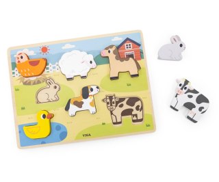 Viga Viga 44702 Puzzle na podkładce 7 elementów- farma