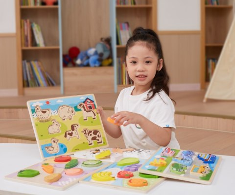 Viga Viga 44702 Puzzle na podkładce 7 elementów- farma