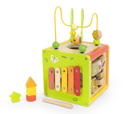 Viga Viga 44716 Kostka edukacyjna 5w1 z labiryntami i cymbałkami