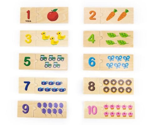 Viga Viga 44748 Zestaw puzzli - dopasuj liczby Viga Viga 44748 Zestaw puzzli - dopasuj liczby