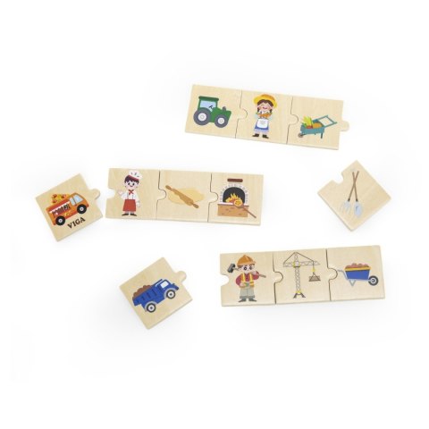 Viga Viga 44749 Zestaw puzzli - dopasuj zawody z narzędziami Viga Viga 44749 Zestaw puzzli - dopasuj zawody z narzędziami
