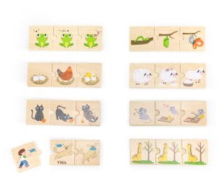Viga Viga 44751 Zestaw puzzli z sekwencjami logicznymi - przyroda i zwierzęta