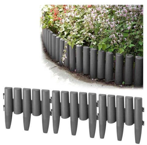 Palisada trawnikowa ogrodowa RIBERA antracyt 280 cm
