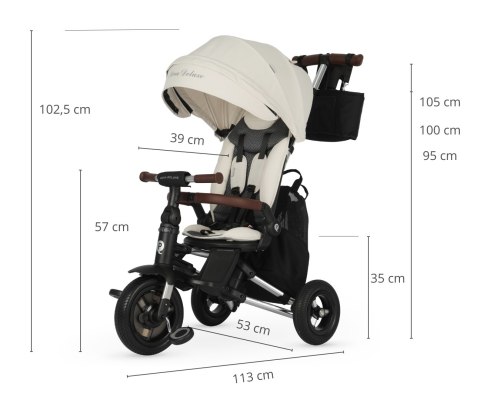 Qplay Qplay Rowerek Trójkołowy Nova Deluxe Beige Qplay Qplay Rowerek Trójkołowy Nova Deluxe Beige
