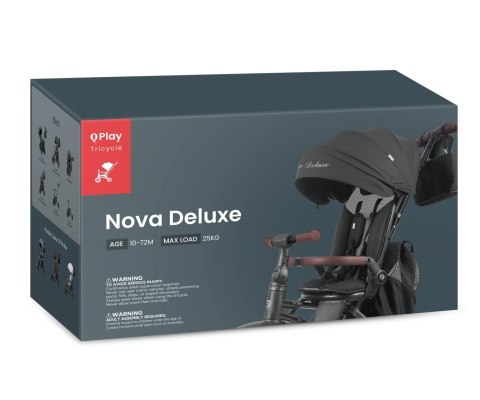 Qplay Qplay Rowerek Trójkołowy Nova Deluxe Grey
