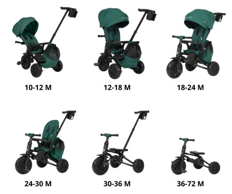 Qplay Qplay Rowerek Trójkołowy Nova Max Green Qplay Qplay Rowerek Trójkołowy Nova Max Green