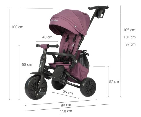 Qplay Qplay Rowerek Trójkołowy Nova Max Violet Qplay Qplay Rowerek Trójkołowy Nova Max Violet