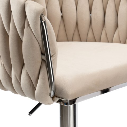 Hoker barowy Cofton Chrom beżowy Velvet