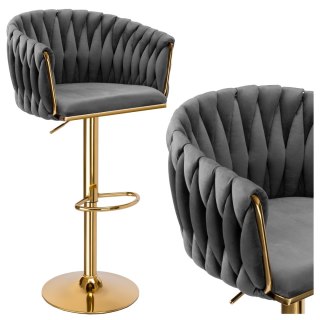 Hoker barowy Cofton Gold grafitowy Velvet