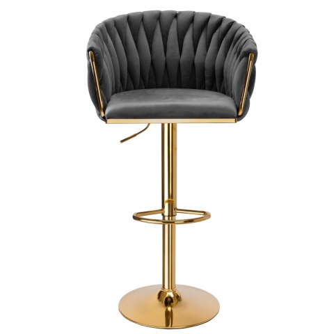 Hoker barowy Cofton Gold grafitowy Velvet