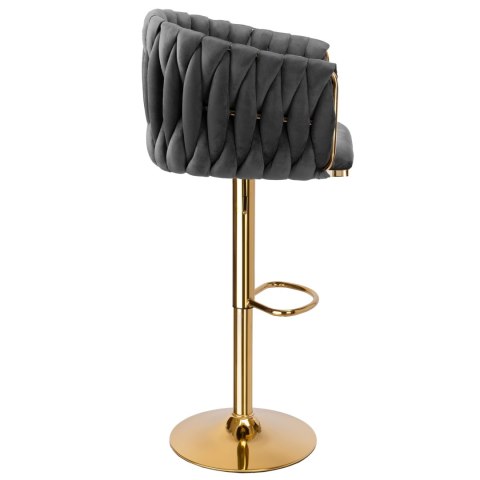 Hoker barowy Cofton Gold grafitowy Velvet