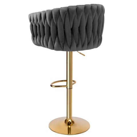 Hoker barowy Cofton Gold grafitowy Velvet