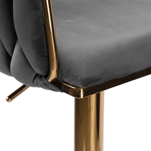 Hoker barowy Cofton Gold grafitowy Velvet