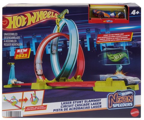 Mix Hot Wheels HPC05 Neon Speeders Zestaw torów - Neonowa świecąca pętla