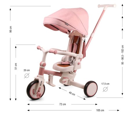 Milly Mally Milly Mally Rowerek Trójkołowy Zippy Pink