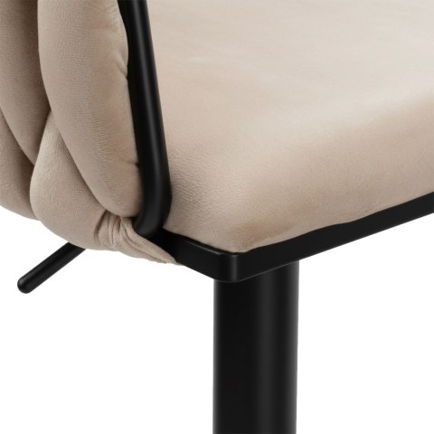 Hoker barowy Cofton Black beżowy Velvet