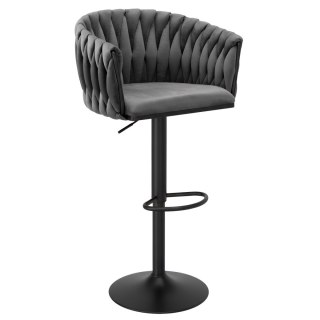 Hoker barowy Cofton Black grafitowy Velvet